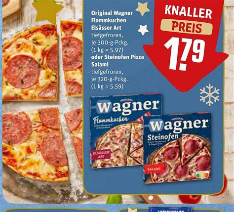 Original Wagner Flammkuchen Elsässer Art Oder Steinofen Pizza Salami