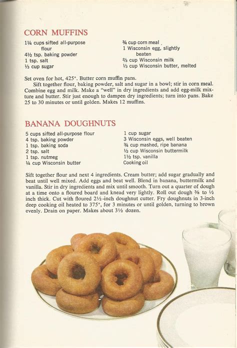 Vintage Recipes 1950s Breads Doughnuts And Muffins Artofit