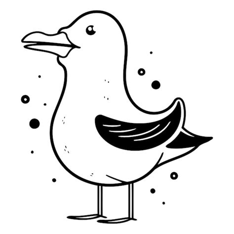 Premium Vector Seagull On White Background Vector Illustration In