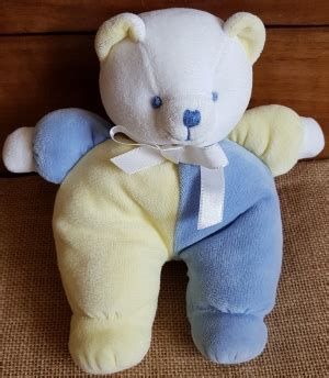 Peluche Ours Bleu Et Jaune Noukie S