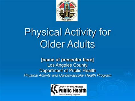 Ppt Physical Activity For Older Adults Powerpoint Presentation Free Download Id 340626