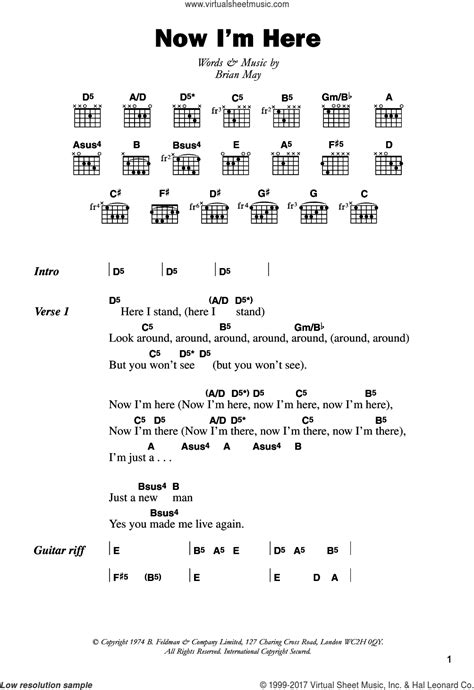 Queen Now I M Here Sheet Music For Guitar Chords Pdf Hot Sex Picture