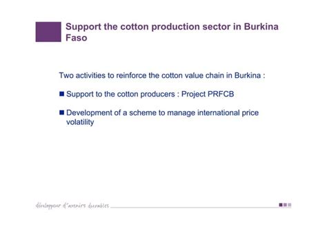 Contract Farming In The Cotton Sector An Exemple In The West Africa