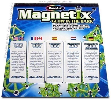 Magnetix 70 Piece Glow In The Dark Magnetic Building Set Online