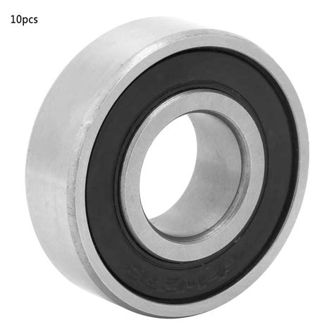 Tebru 15mm Deep Groove Ball Bearing 6202 RS Ball Bearing 10Pcs 6202 RS