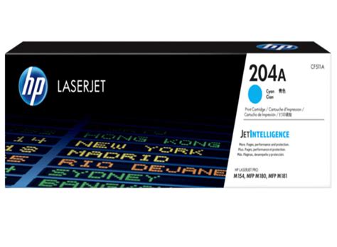 HP 204A Cyan Original LaserJet Toner Cartridge CF511A Jungle Lk