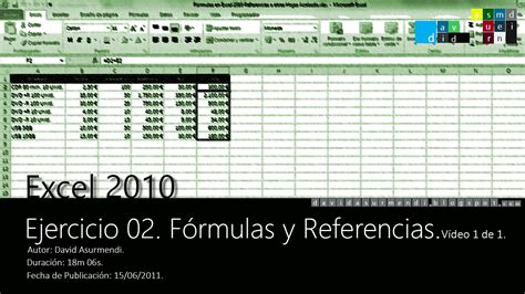 Curso Excel 2010 Ejercicio 02 Fórmulas y Referencias