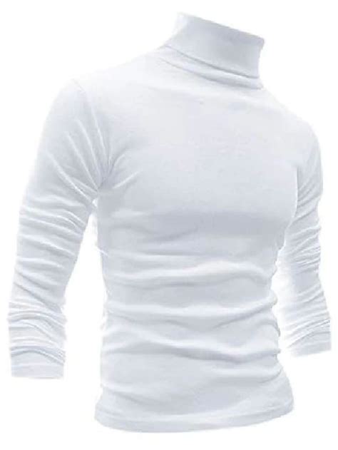 Men S Turtleneck Top Slim Fit Long Sleeve Pullover Mock Turtle Neck