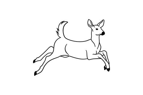 Line Art Illustration Of A Deer Jumping 36379488 Vector Art At Vecteezy