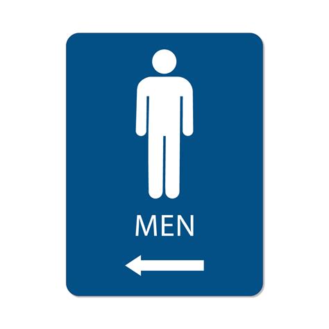 Restroom Sign With Arrow