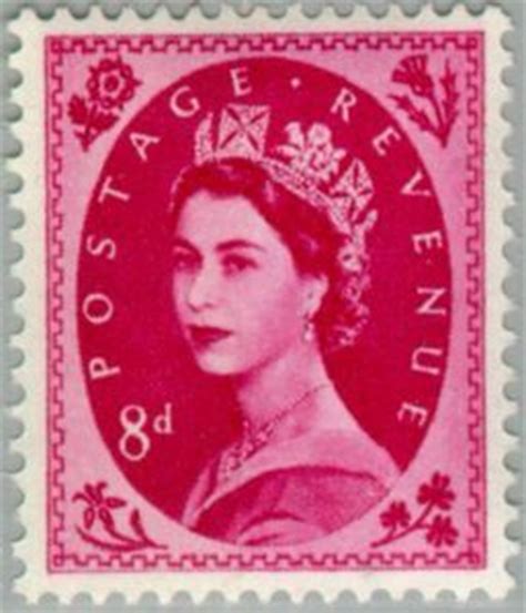 Stamp Queen Elizabeth Ii D Predecimal Wilding United Kingdom Of