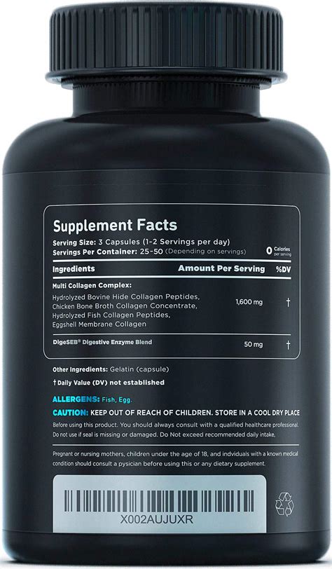 Vital Vitamins Multi Collagen Complex Type I II III V X Grass