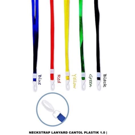 Jual Tali Lanyard Cantol Plastik Tali Leher Id Card Dengan Cantolan