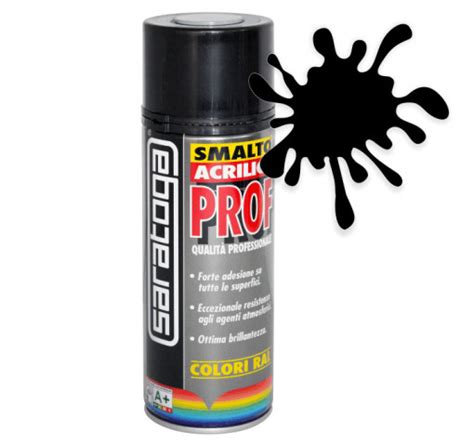 Vopsea Spray Profesionala Email Lucios Acrilic Negru Mat RAL 9005 400ml