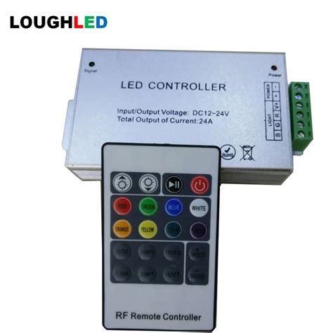 Wireless RF 20keys RGB LED Controller With Remote 12A 24A 144W 288W