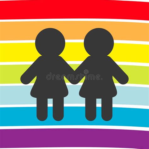 Rainbow Flag Backdrop LGBT Gay Symbol Two Woman Marriage Sign