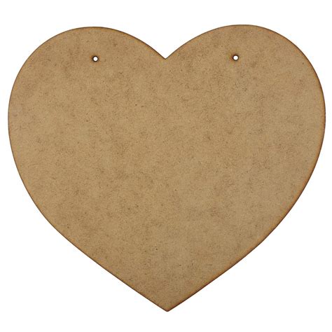 Creative Deco X Large Mdf Heart Shape Wooden Plaque Blank X