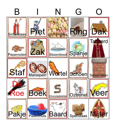 Sinterklaas Bingo Card