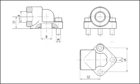 Loch Flansch Bspp Gewinde Stahl Pumpenflansche Brw Fluidtechnik