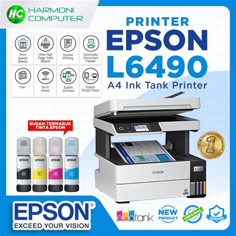 Jual PRINTER EPSON L6490 L 6490 ECOTANK A4 Ink Tank Shopee Indonesia