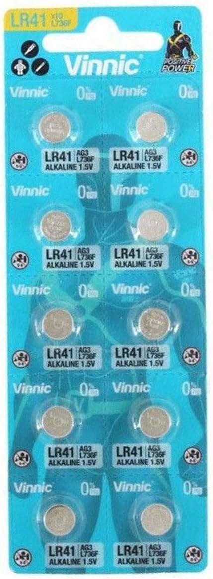 Pack Of Vinnic Ag L F Lr Alkaline Batteries V Amazon Co Uk