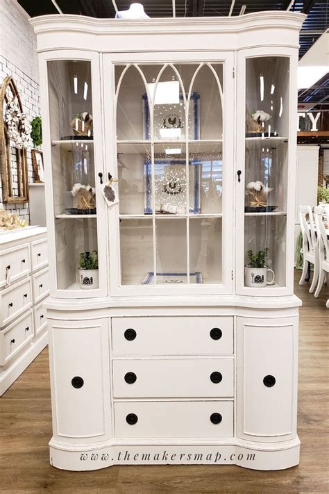 Painted French Country China Cabinet Painted China Cabinets White