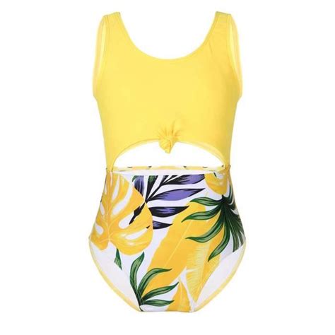 Iiniim Maillot de Bain Pièce Fille Enfant Justaucorps Gymnastique Sport Plage Bikini Slip de