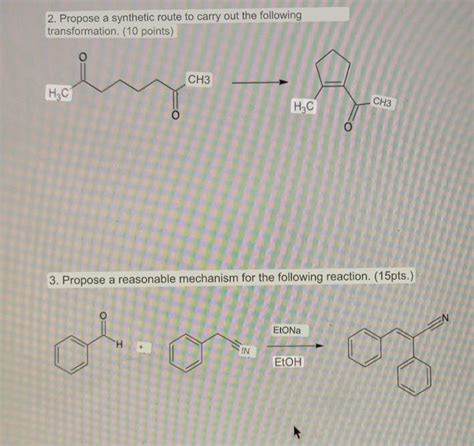 Solved Propose A Synthetic Route To Carry Out The Chegg