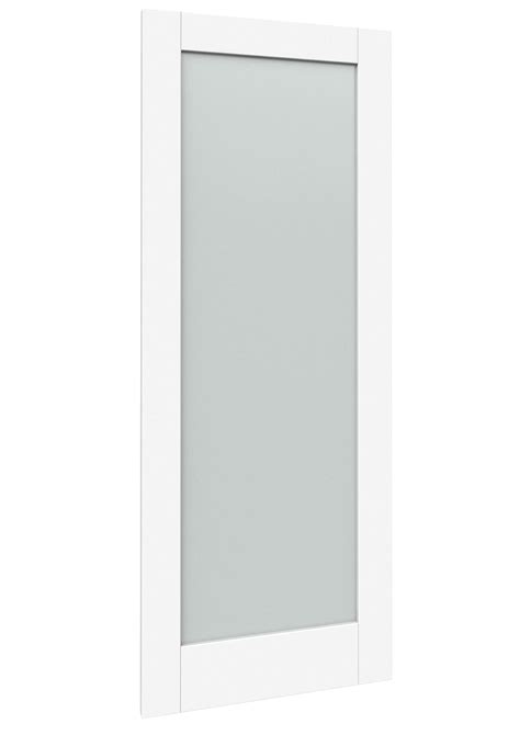 Shaker Glazed White - Frosted Internal Doors at Vivid Doors