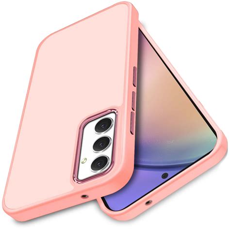 etui do samsung galaxy a54 5g matowe rozowe + szkło