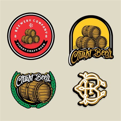 Premium Vector Set Beer Logo Illustration Emblem Brewery Design