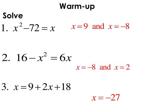 Warm Up Solve Ppt Download