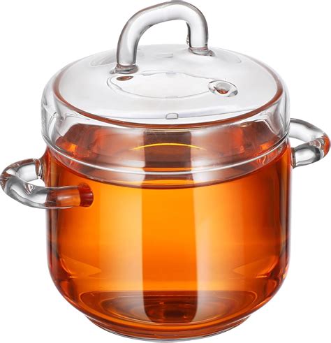 Clear Cooking Pots With Lid350ml（11oz）clear Glass Simmer Pothigh