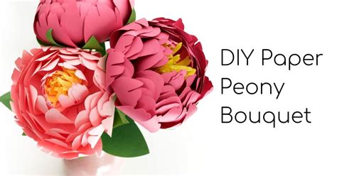 Create A Diy Paper Peony Bouquet Creative Fabrica