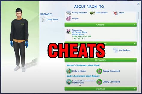 The Sims 4 Sentiment Cheats The Sims Book