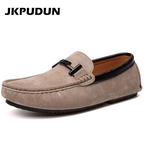 Jkpudun Italian Mens Driving Shoes Casual Luxury Brand Loafers Men