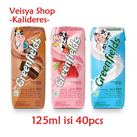 Jual KARTON Greenfields UHT 125ml Full Cream Strawberry Choco Malt