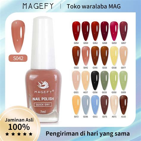 Jual Magefy Nudes Color Kutek Cat Kuku Water Base Nail Polish Nail Art