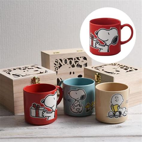 Snoopy スヌーピー 木箱入マグ 選べる3デザイン 503 7777アドキッチン 通販 Yahooショッピング