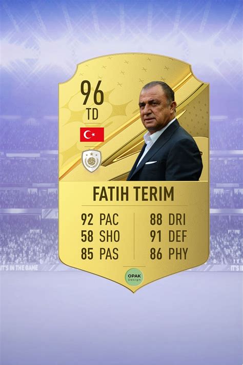 Opak Design Fatih Terim Fifa Fut Kart Fiyatı Yorumları Trendyol