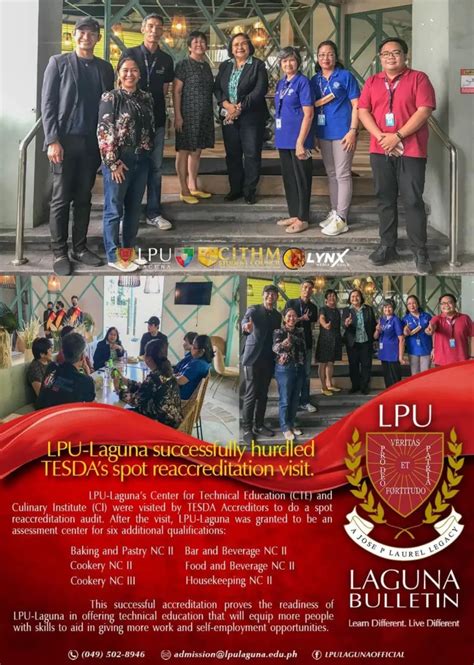 Lpu Laguna Successfully Hurdled Tesdas Spot Reaccreditation Visit