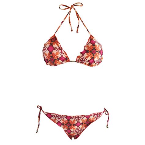 Red And Orange Moroccan Print Bikinis Zuzu Swim Cia Maritima