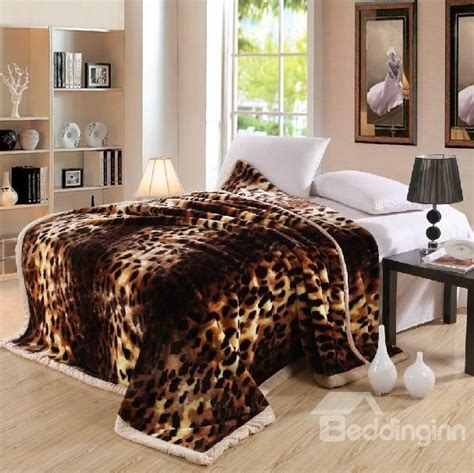 New Arrival Super Soft Leopard Print With White Border Double Layer