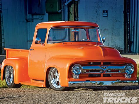 1956 Ford F 100 Custom Retro Hot Rod Rods Pickup F100 Wallpapers Hd Desktop And