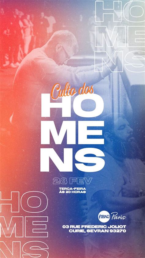 Flyer Culto Dos Homens Ibnj Paris Banner Culto Social Media