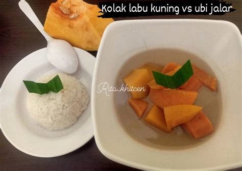 Resep Kolak Labu Kuning Dan Ubi Jalar Vs Ketan Oleh Rita Merna Cookpad