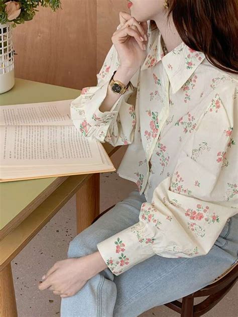 Dazy Camisa Corta Con Mangas Abullonadas Y Estampado Floral Peque O