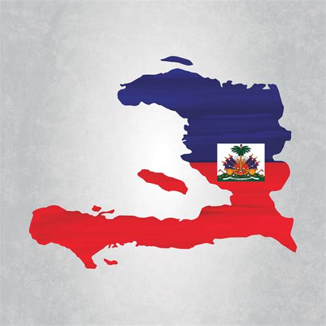 Haiti Map With Flag 4266734 Vector Art At Vecteezy