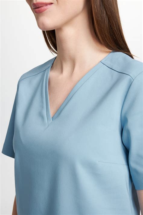 Women S Medical Blouse Scrubs Premium BLUE Good Price Online Store