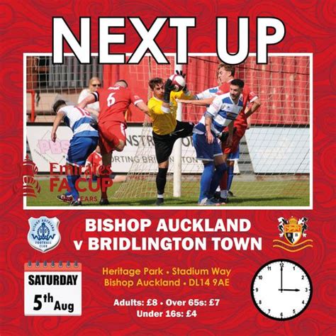 FA Cup Match Preview V Bishop Auckland Bridlington Town AFC